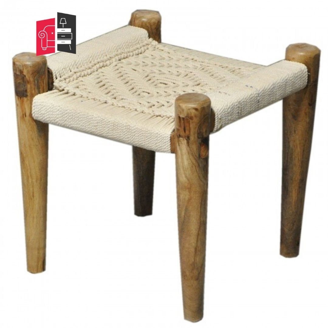 Indian Solid Wood Charpai Khat Manjhi Woven Charpoy Ottoman Etsy