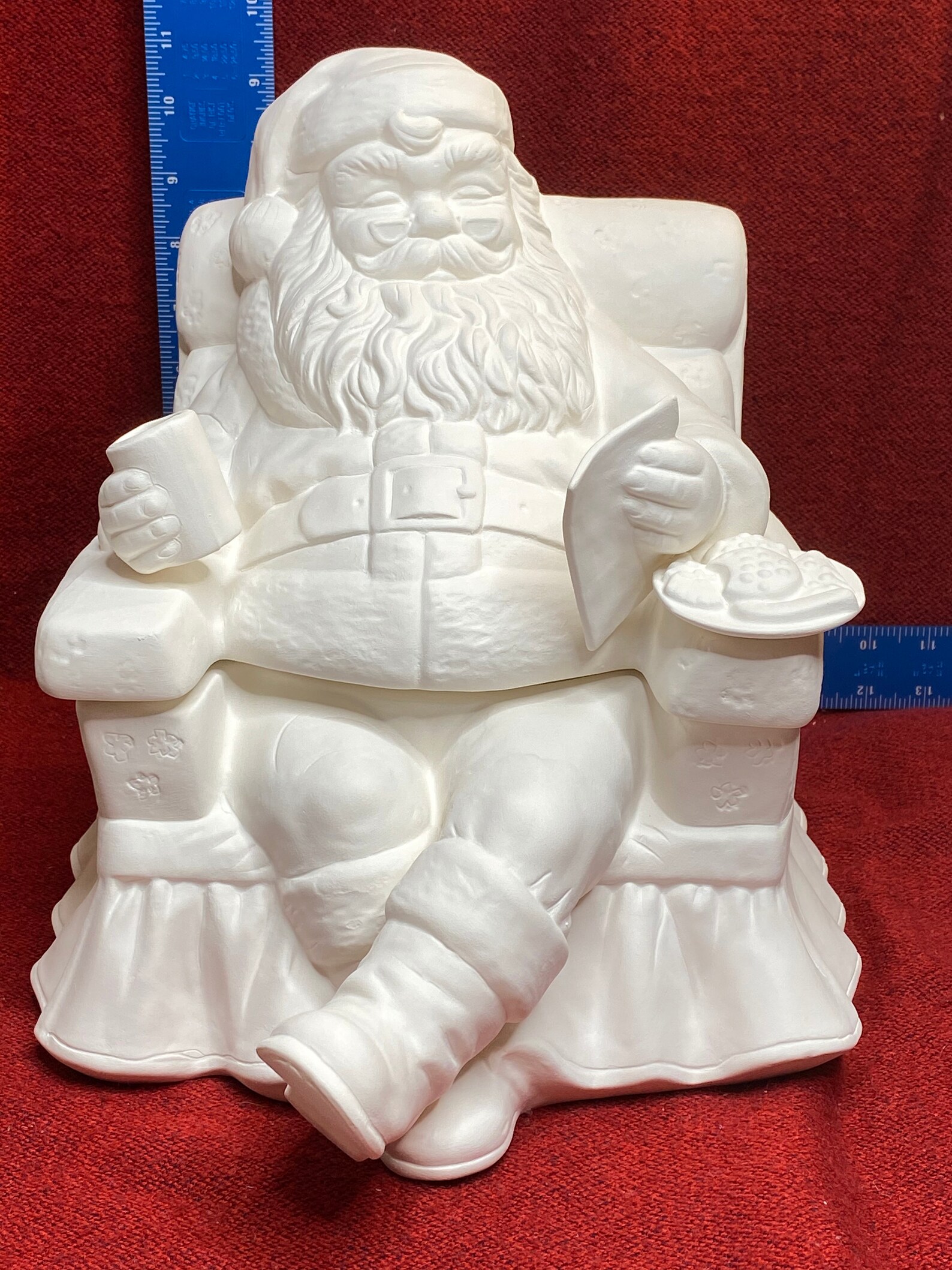 Santa Cookie Jar Ceramic Bisque Ready to Paint Etsy