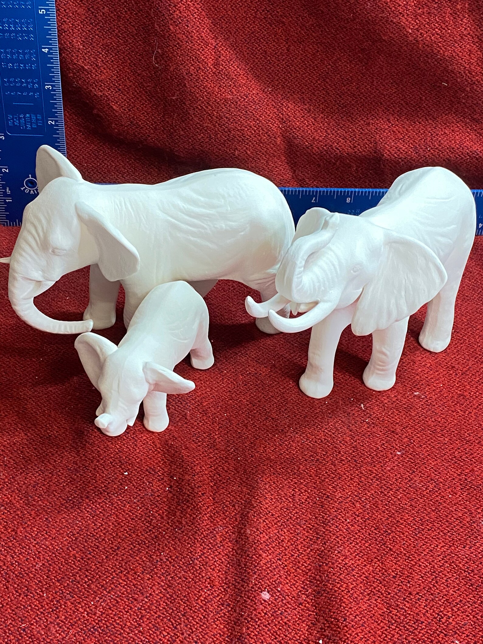 Set of Three Elephants 653 ceramic bisque Etsy