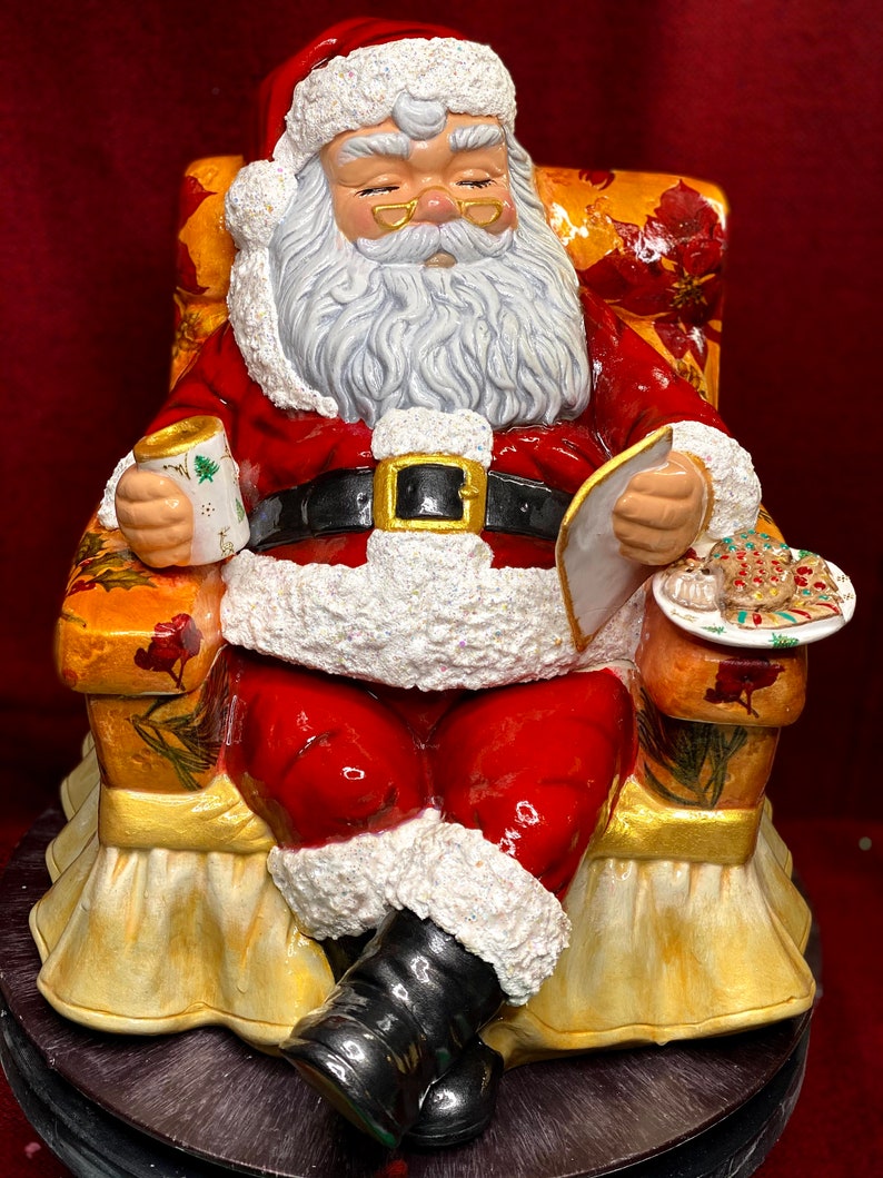 Santa Cookie Jar Ceramic Bisque Ready to Paint Etsy