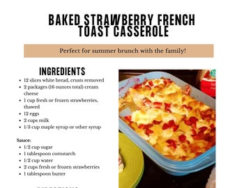 Baked Strawberry French Toast Casserole