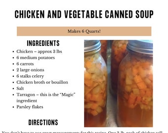 How To Make Chicken and Vegetable Canned Soup