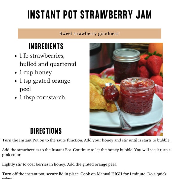 Instant Pot Strawberry Jam