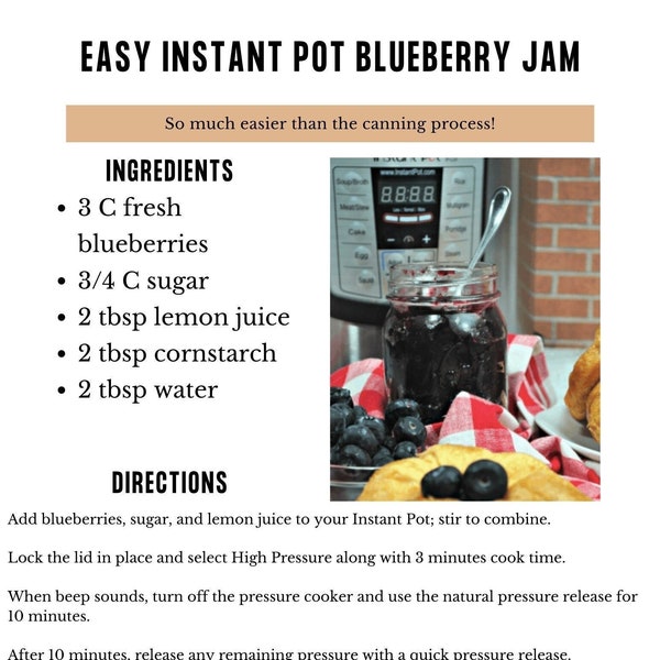Easy Instant Pot Blueberry Jam