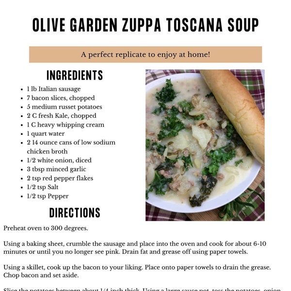 Olive Garden Zuppa Toscana Soup