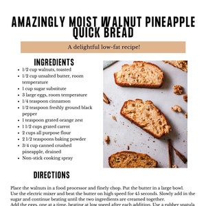 Amazingly Moist Walnut Pineapple Quick Bread