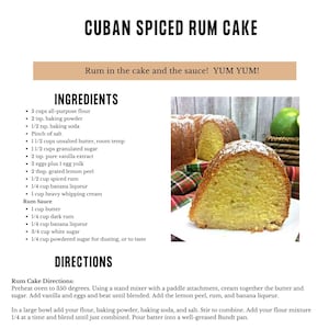 The Best Cuban Spiced Rum Cake Recipe