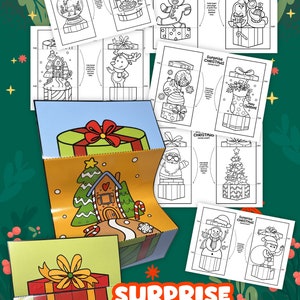 Artesanato de cartões de Natal surpresa, artesanato de Natal, cartões de Natal, download digital, download instantâneo, download para impressão, artesanato de férias