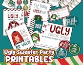 Ugly Sweater Party Printables, Ugly Sweater Party, Party Invitations, Digital Download, Instant Download, Printable Download