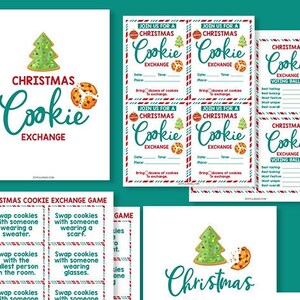Christmas Cookie Exchange, Cookie Exchange Printables, Printable ...