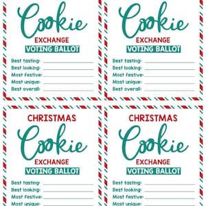 Christmas Cookie Exchange Printables