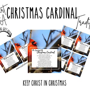 Legend of the Christmas Cardinal, Weihnachten Cardinal, Weihnachten zum ausdrucken, sofort download, Weihnachtsgeschenk, Weihnachten Drucke, digitaler Download, Kinder Weihnachten