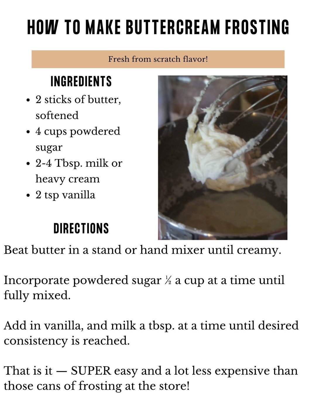 How to Make Buttercream Frosting - Etsy
