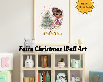 Tener una pequeña Navidad de hadas, Navidad imprimible, decoración navideña, arte de pared navideño, impresión navideña, arte de pared imprimible, arte navideño