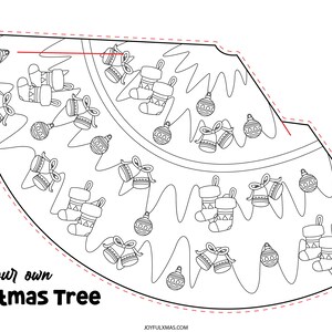 Color Your Own Tree Christmas Printable Set, Christmas Tree, Digital ...