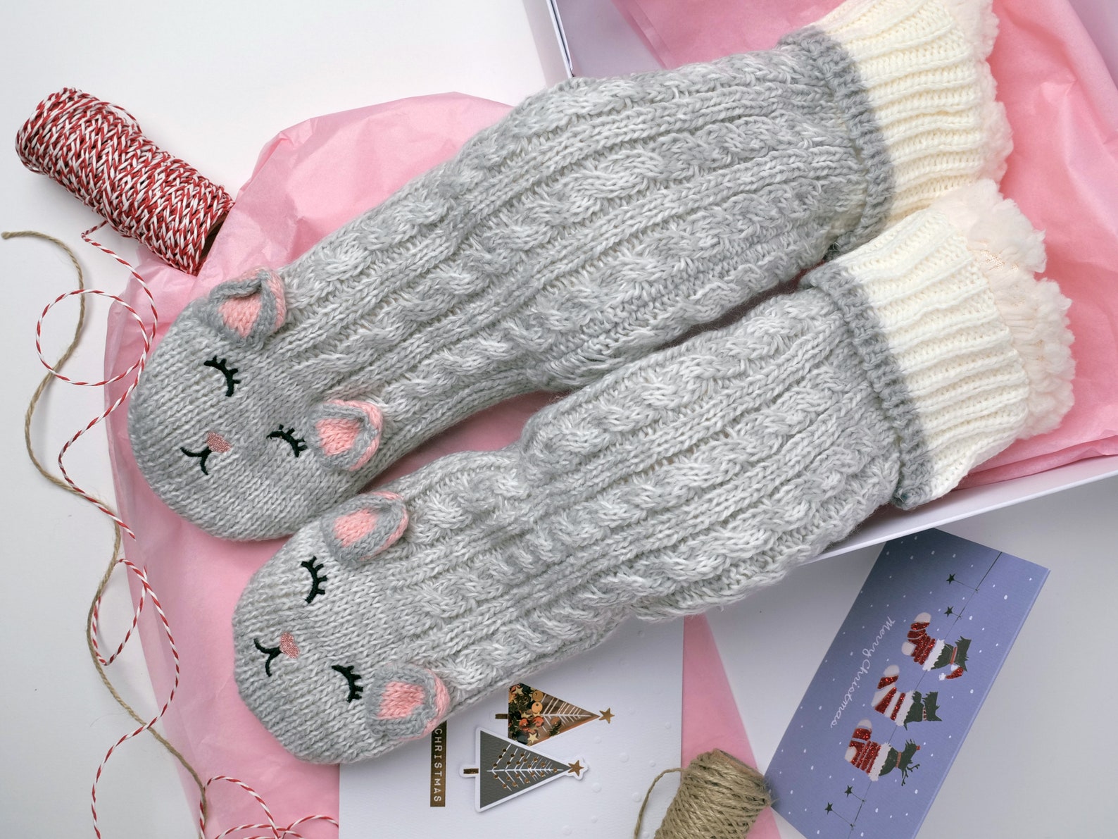 Cosy cute cat slipper socks for cat lovers perfect gift for Etsy