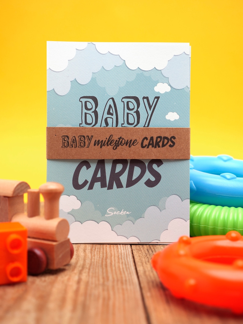 Baby milestone cards Unisex 12 months and funny moments Newborn new baby gift Set of 24 A6 cards baby shower gift