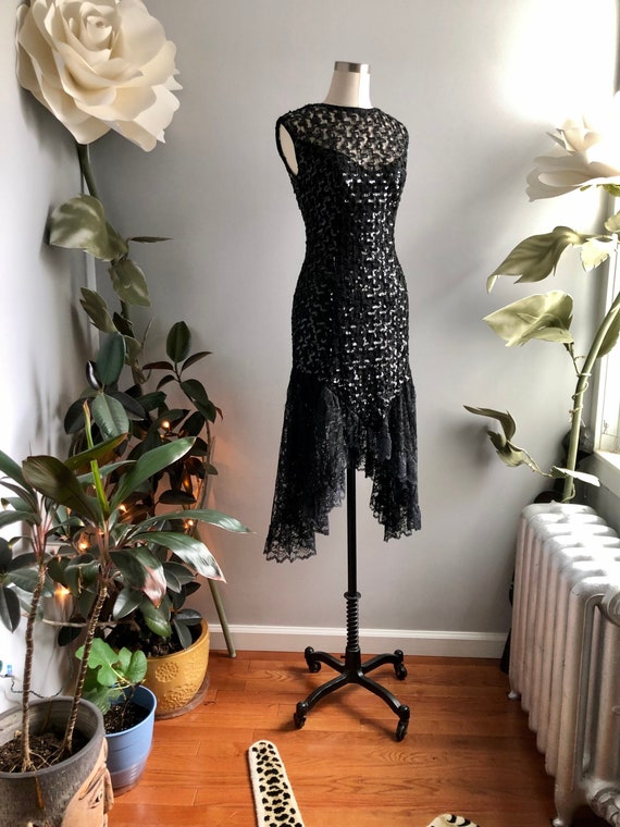 Vintage 1980s Babe Sequin Party Dress