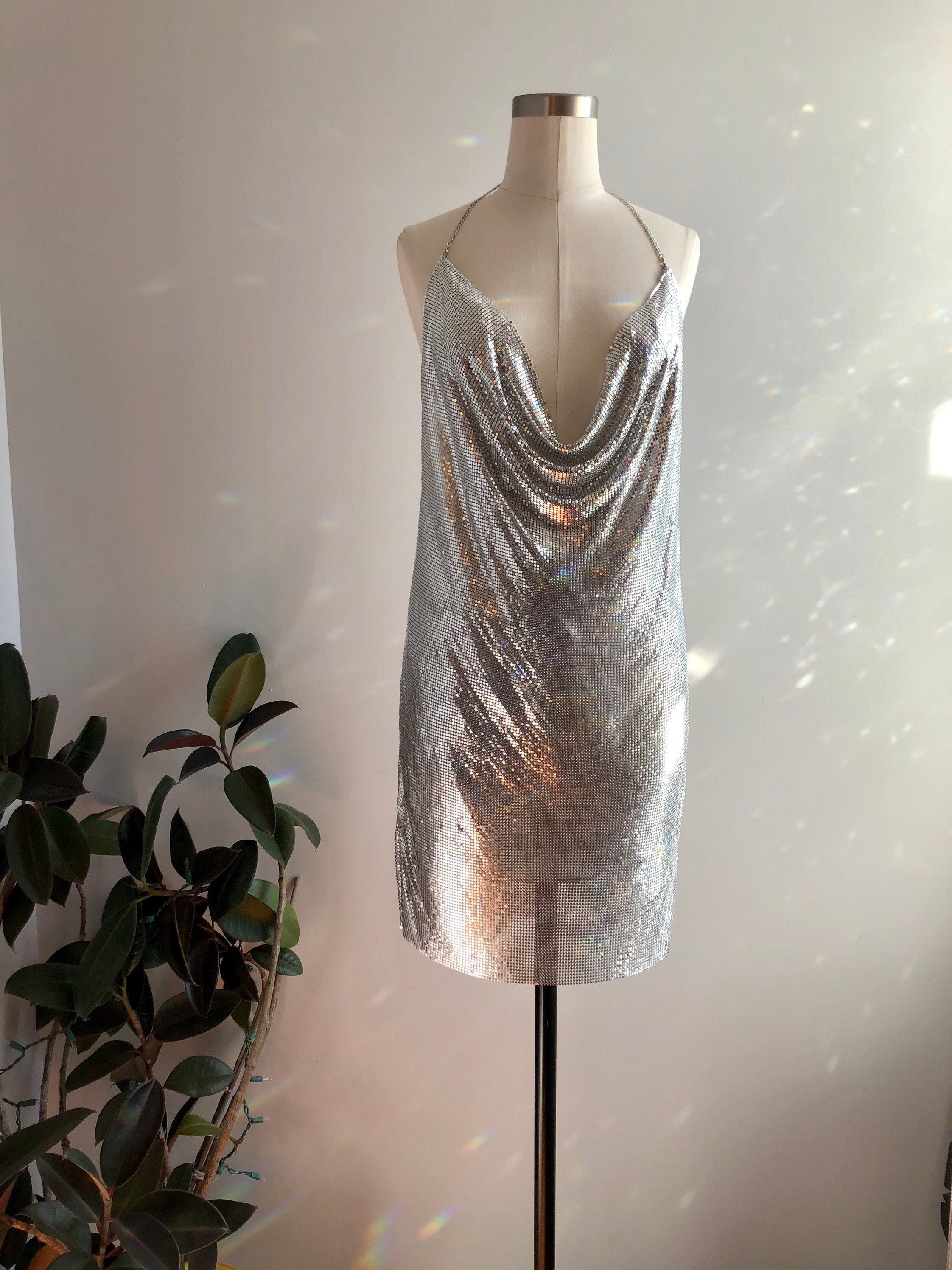 chainmail silver dress