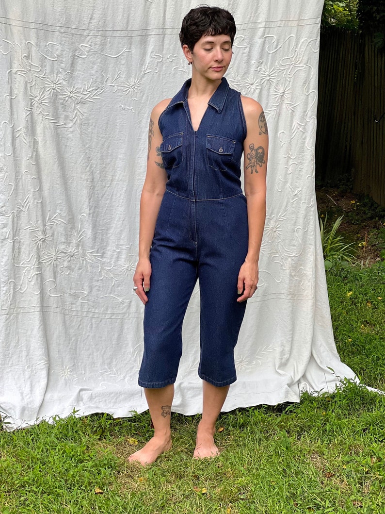 Vintage Y2K Denim Jumpsuit Size Small image 1