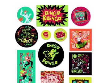 Oingo Boingo sticker set – 12 pieces