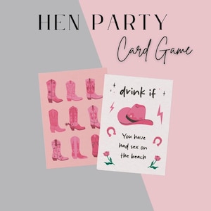 Hen Party Card Game - 'Drink If' Card Game - Drinking Game - Hen Party Drinking Game - Hen Party Game - Drink If Game - Hen Do Game - UK image 1