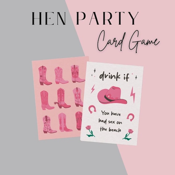 Hen Party Card Game - 'Drink If' Card Game - Drinking Game - Hen Party Drinking Game - Hen Party Game - Drink If Game - Hen Do Game - UK
