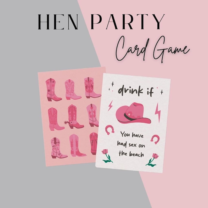 Hen Party Card Game - 'Drink If' Card Game - Drinking Game - Hen Party Drinking Game - Hen Party Game - Drink If Game - Hen Do Game - UK image 1