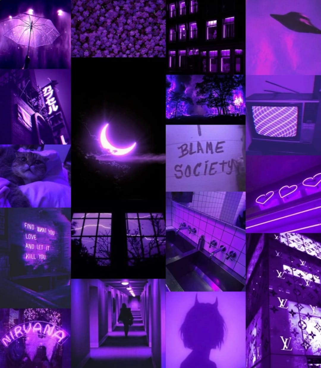 100 Printed Dark Purple Aesthetic Pictures - Etsy