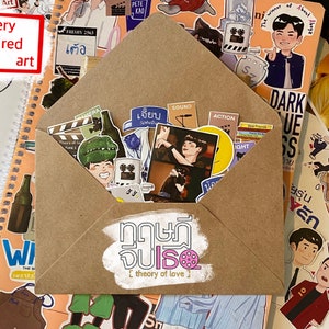Theory Of Love the series (16 stickers) - Thai BL Drama Stickers - OffGun stickers - Theory Of Love - Custom Stickers - Pride Month - Kdrama