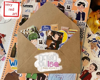 Theory Of Love Stickers: Thai BL Drama, OffGun - Burnout Syndrome BL series - LGBTQ+ pride