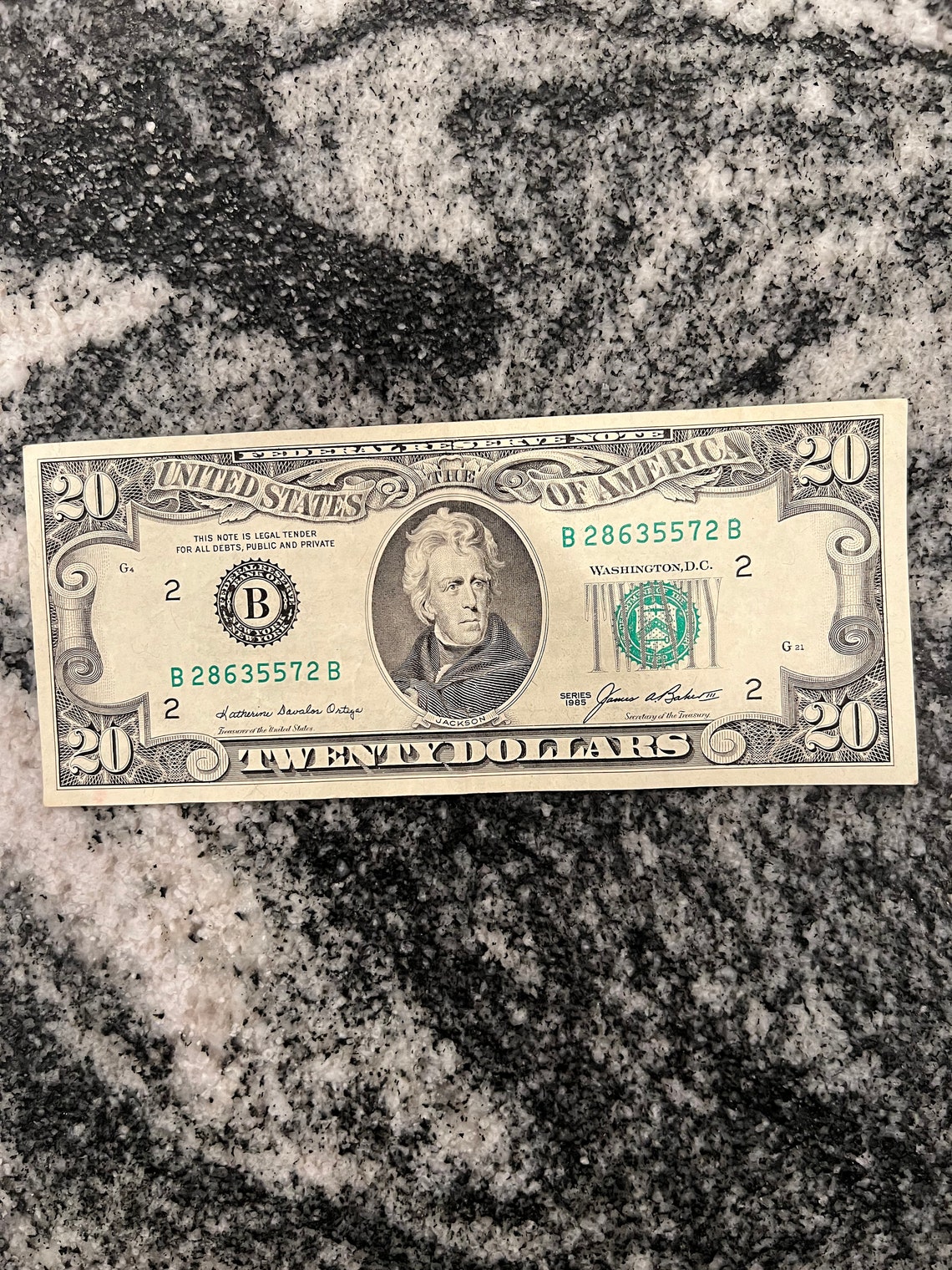 Rare Vintage 1985 Twenty Dollar Bill Etsy what-is-20-percent-of-50-calculatio