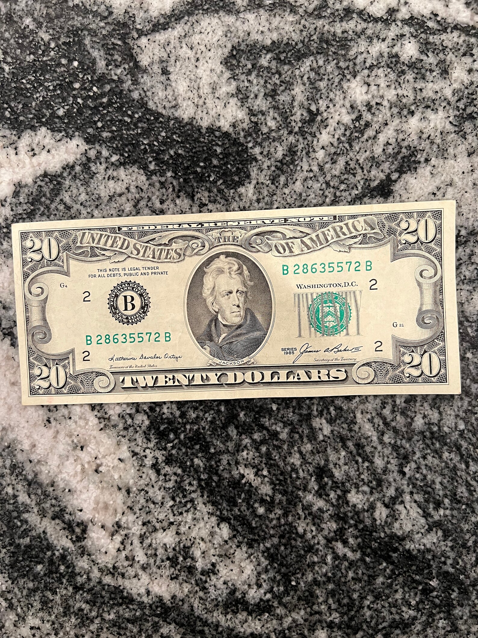 Rare Vintage 1985 Twenty Dollar Bill Etsy