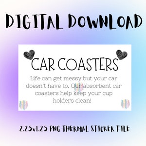 Car Coaster Thermal Sticker PNG