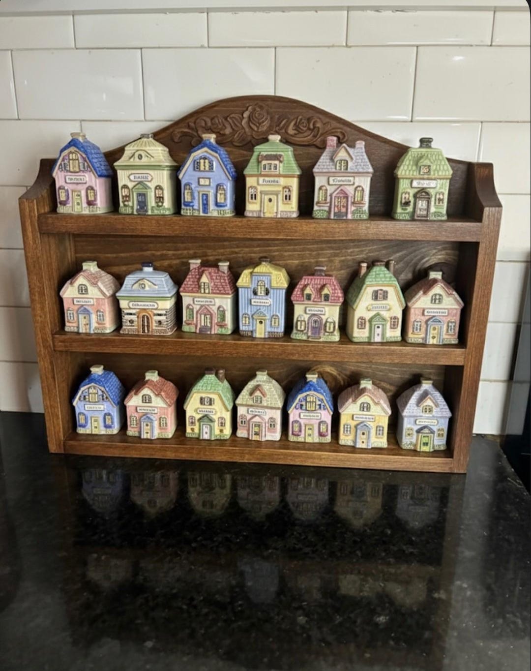 Countertop Spice Rack / Spice Rack / Lenox Spice Village / Wall Spice ...