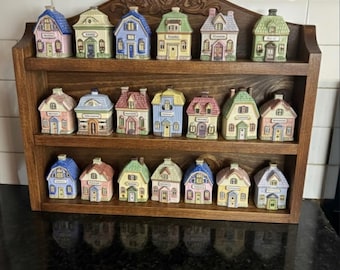 Countertop Spice Rack / Spice Rack / Lenox Spice Village / Wall Spice Rack / Countertop Lenox Spice