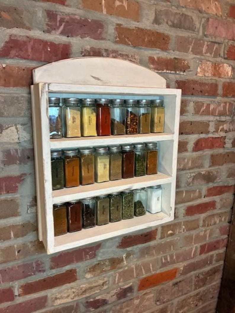 Spice Rack Shelf for Lenox Spice Village, Handmade Solid Wood, Spice ...
