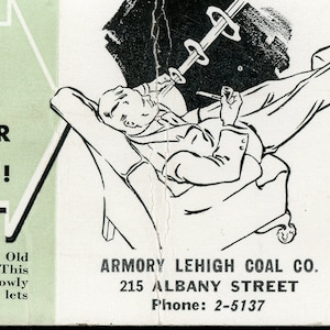 Vintage Ink Blotter. Armory Lehigh Coal Co, Pennsylvania. Smoke Rings. Anthracite Coal.