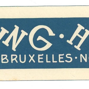 Vintage Jet Set Luggage Tag. Touring Hotel, Bruxelles Nord (Brussels), Belgium. Unused.