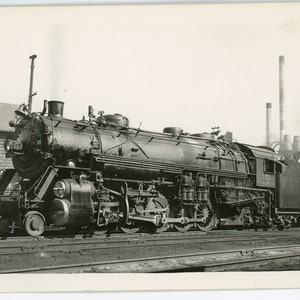 RpPC Railroad Cartolina fotografica. Chicago e Illinois Midland Railway 701. Taylorville, Illinois 1947. Robert J. Foster.