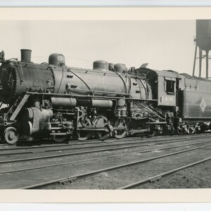RpPC Railroad Cartolina fotografica. Chicago e Illinois Midland Railway 527. Taylorville, Illinois 1946. Robert J. Foster.
