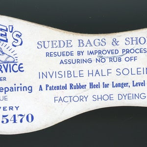 Vintage Ink Blotter - Johnnie&#39;s Modern Shoe Service, Waco, Texas