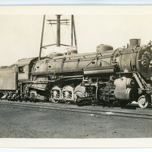 RpPC Railroad Cartolina fotografica. Chicago e Illinois Midland Railway 700. Taylorville, Illinois 1947. Robert J. Foster.
