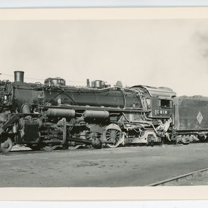 RpPC Railroad Cartolina fotografica. Chicago e Illinois Midland Railway 551. Springfield, Illinois 1948. Robert J. Foster.