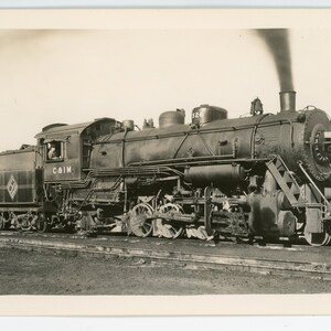 RpPC Railroad Cartolina fotografica. Chicago e Illinois Midland Railway 526. Springfield, Illinois 1947. Robert J. Foster.
