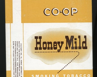 co-op tobacco Vintage Co-op Honey Mild Smoking Tobacco Box. Unused. Pipe Tobacco.  Chicago