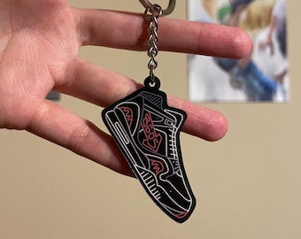 Retro Sneaker Shoe Acrylic Keychain Accessory Keyring