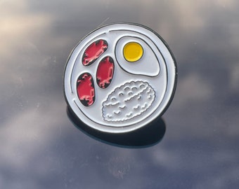 Insignia de pin de esmalte suave Longsilog de desayuno filipino