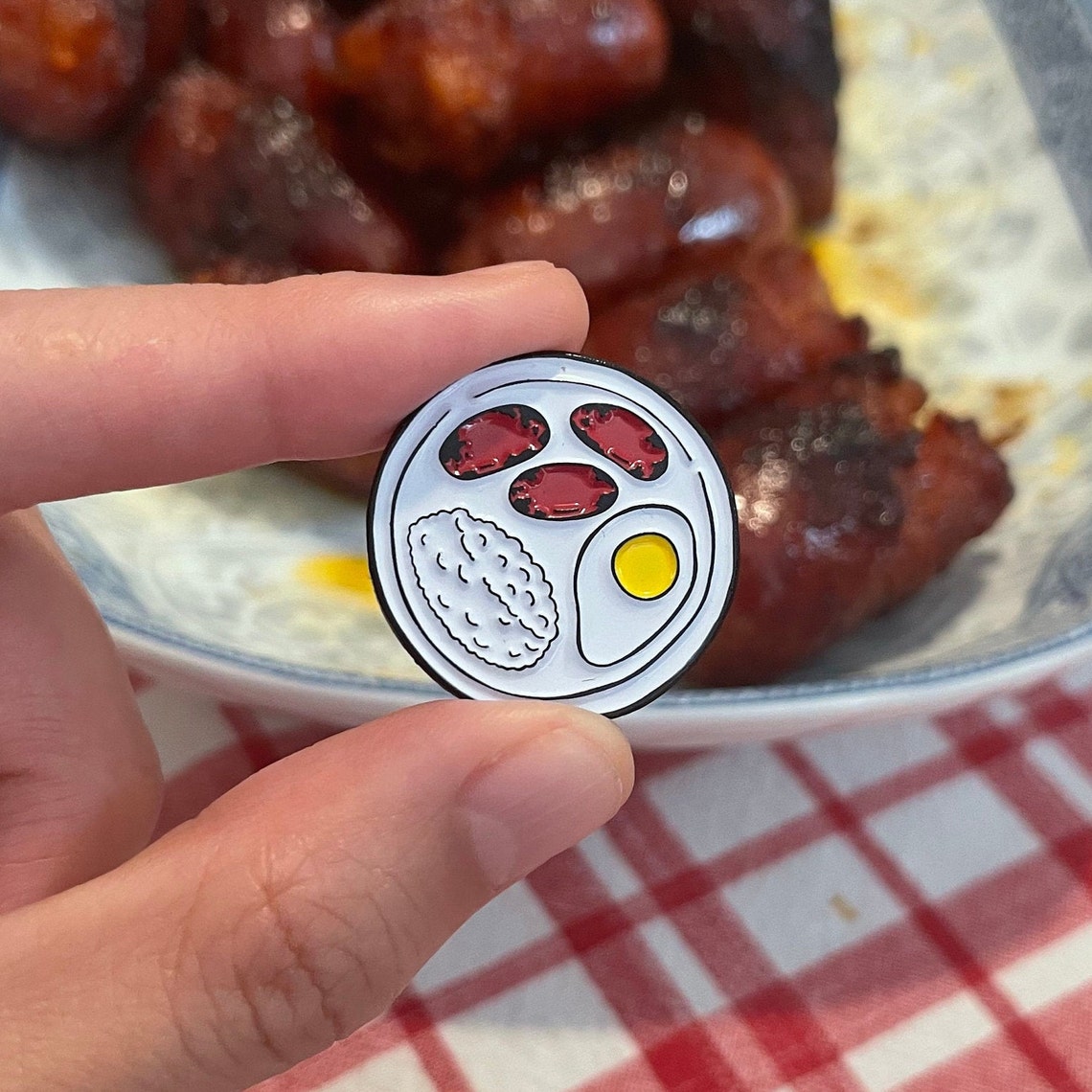Longsilog Sticker Filipino Breakfast Longsilog Soft Enamel Pin Badge - Etsy