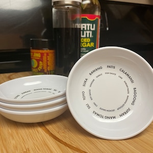 Filipino Tagalog English Dipping Sauce Bowl